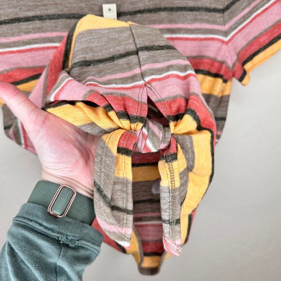 NWT Madewell Texture & Thread Modern Tie Front Kieran Stripe British Surplus Top - Picture 7 of 13